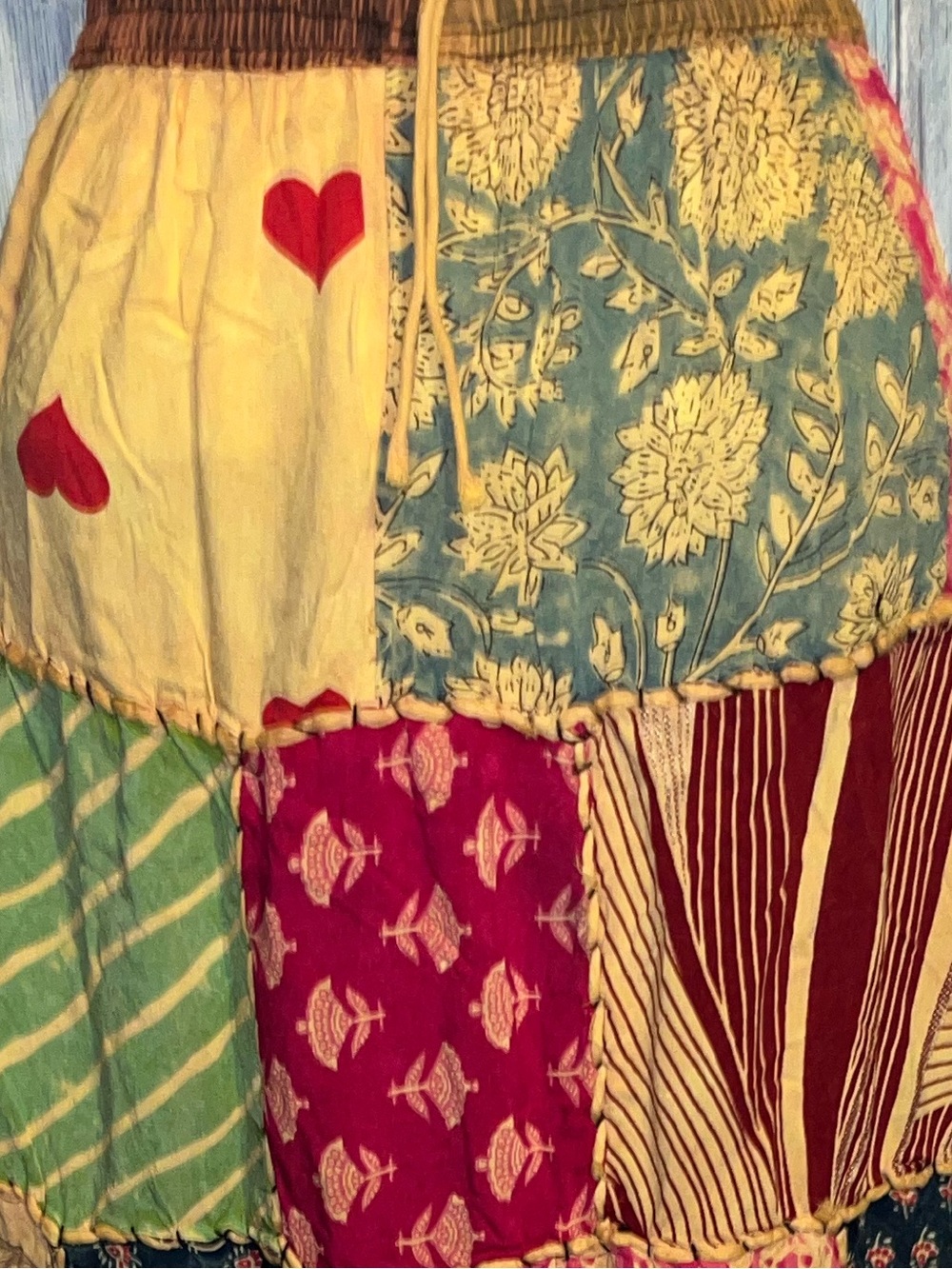 Patchwork Maxi Skirt - Multicolor - Picture 6 of 8